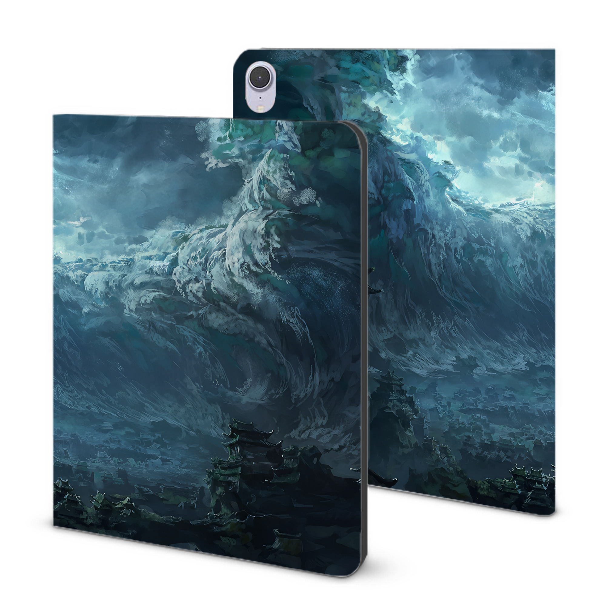（画像用） Ne Zha 2 ナタ 魔童の大暴れ IPad ケース ブック型 PUレザー TPU 耐衝撃 軽量 薄型 ペン収納なし 全面保護 IPad 各モデル対応